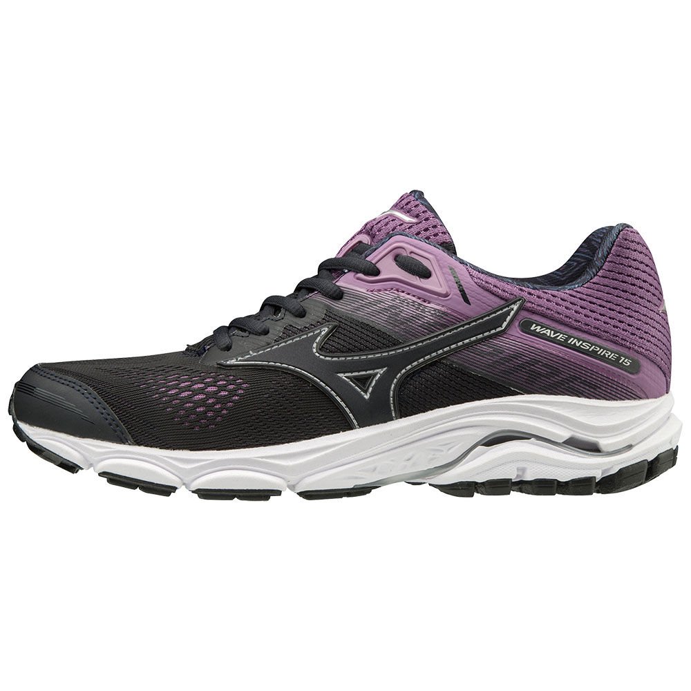 Mizuno Women's Trail Running Shoes WAVE INSPIRE 15 Deep Grey/Deep Grey - KJEBQWZ-86